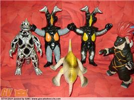 LOTTO #3 ULTRAMAN MONSTER - KAIJUU 6": SEA BOZU - ZETTON - GUBILA - GERONIMON