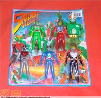 5 RIDER HERO KNOCK OFF KAMEN RIDER SOFUBI `90 PLASTICA ACTION FIGURE