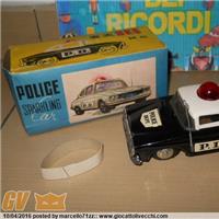 POLICE SPARKLING CAR FRICTION MF 900 TIN TOY GIOCATTOLO DI LATTA