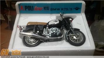 POLISTIL BMW R 75/ 5 IN METALLO, SCALA 1/ 15 - FONDO DI MAGAZZINO ANNI 70