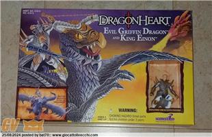 1996 KENNER DRAGONHEART SET EVIL GRIFFIN DRAGON & KING EINON FIG. MISB SIGILLATO