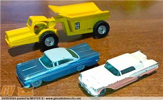 CAR MATCHBOX LESNEY 75 FORD THUNDERBIRD BLU 57 CHEVROLET IMPALA 10 DINKUM DUMPER