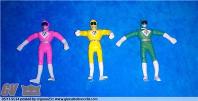 POWER TEAM POWER RANGER KNOCK OFF RUBBER BENDABLE 3 AF GOMMA SIMBA `90