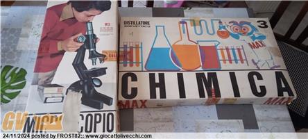 MICROSCOPIO PIU SET CHIMICO PIU KIT SPY TECH GIOCATTOLI ANNI 70